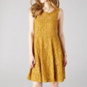 Free People - Lace Dress in Mustard Size Medium
